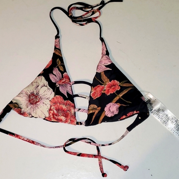 Billabong women's S black reversible design bikini top - Picture 1 of 5